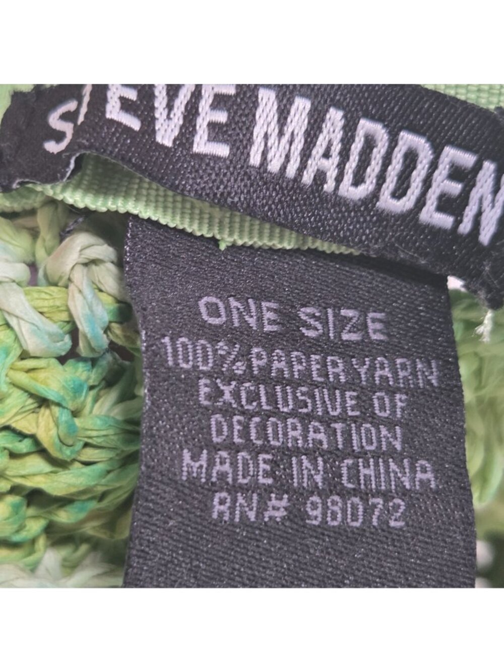 Steve Madden Green Crochet Bucket Hat - Picture 7 of 10